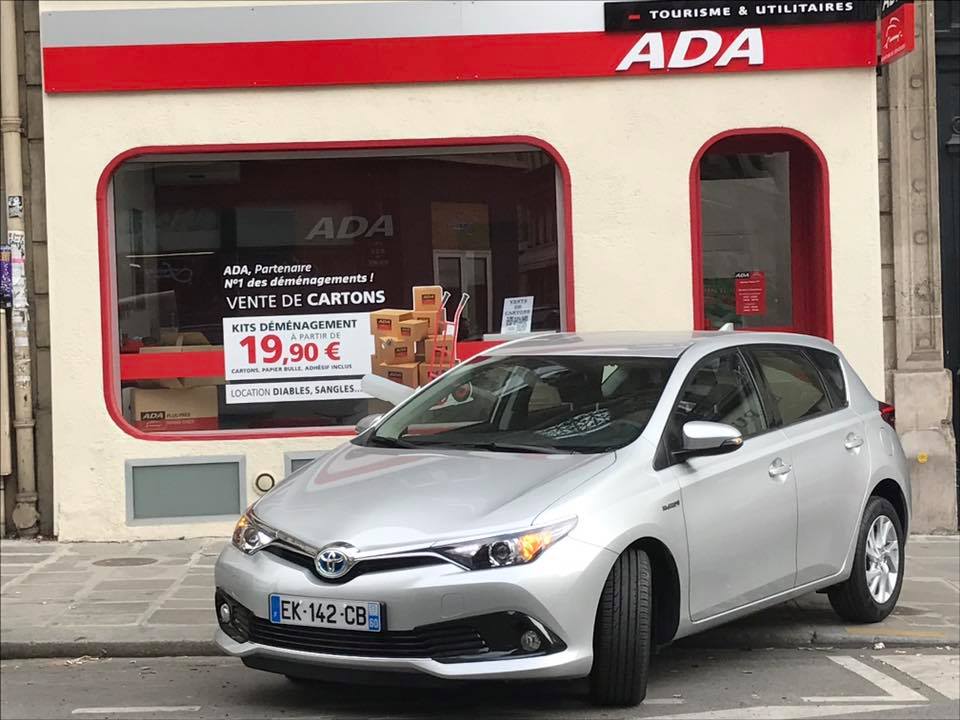 Location de voiture à Paris avec ADA - tarifs