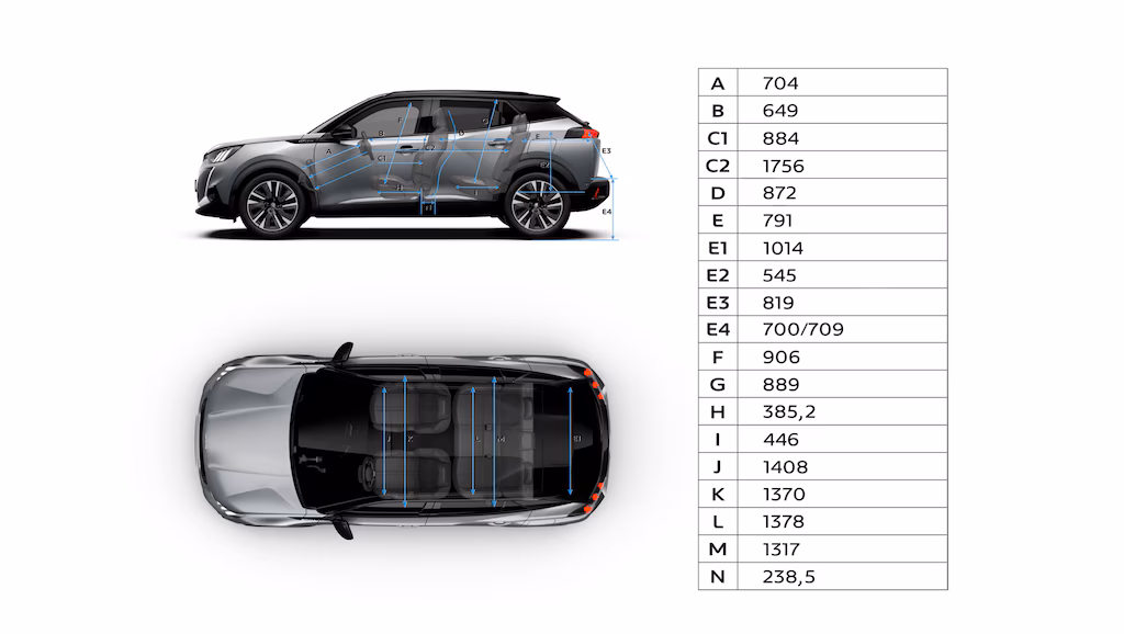 peugeot 2008 size peugeot 2008 size