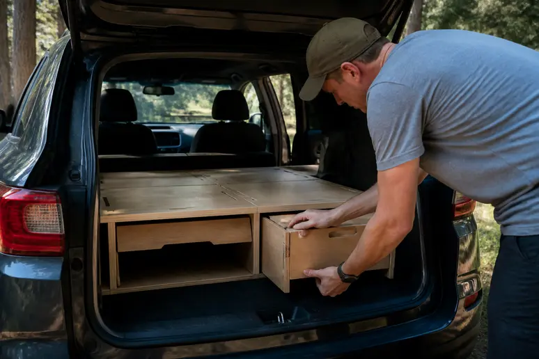 Mise en place d'un équipement modulaire de loisir pour un projet d'évasion en voiture
