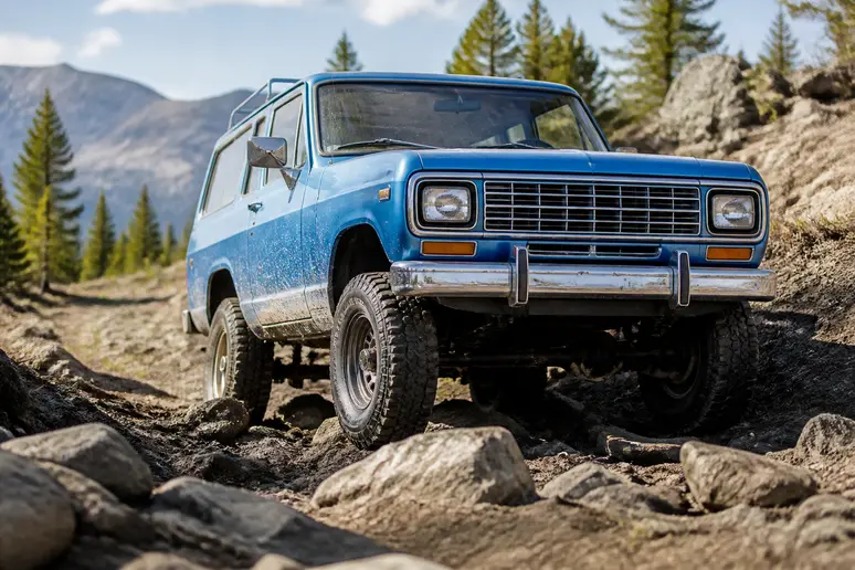 Toyota FJ Cruiser en situation de tout-terrain sur une piste rocailleuse et accidentée
