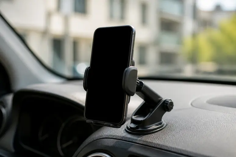 Support de smartphone fixé sur le tableau de bord d'un véhicule pour utiliser Radarbot avis